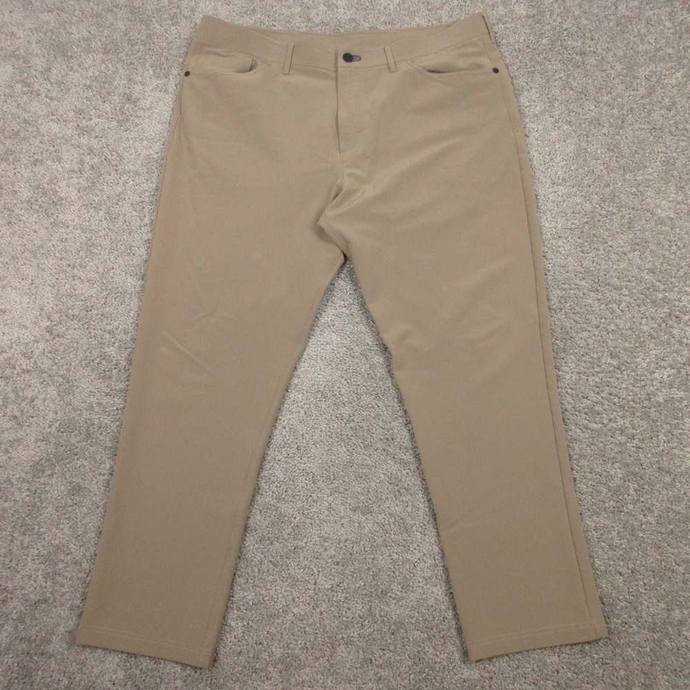 Public Rec Pants Men 38x30 Tan Khaki Dealmaker 5 Pocket Performance Golf Stretch